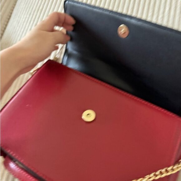 Red Wildflower Handmade Crossbody Satchel Evening Bag - Picture 3 of 8